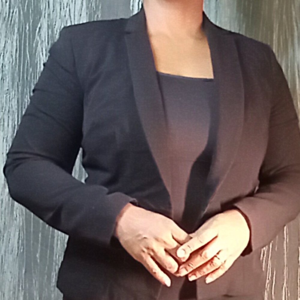 SIZE 14 WORTHINGTON BLACK BLAZER LONG SLEEVE